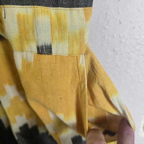 Anthropologie The Odells Bento Jumpsuit Short Sleeve V Neck Chevron NWT XS - Picture 10 of 12